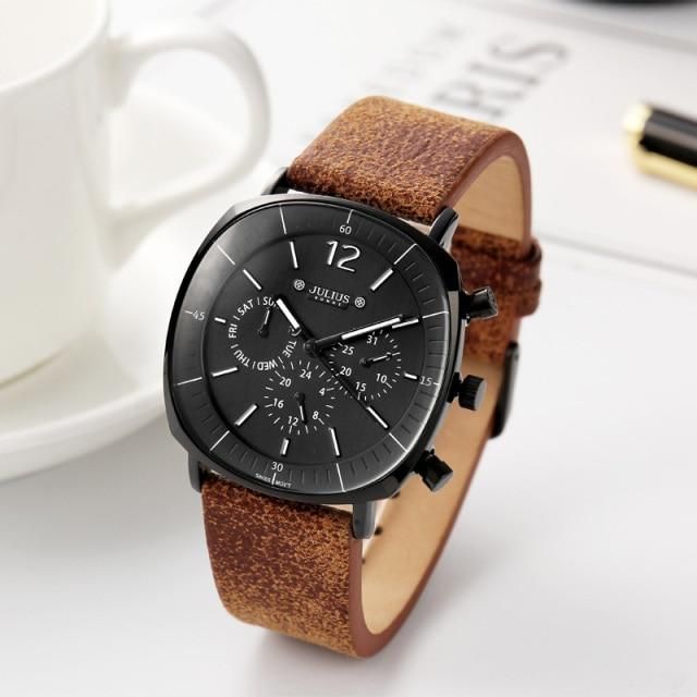 Simple Watches JAH-098 Business  With Leather Band