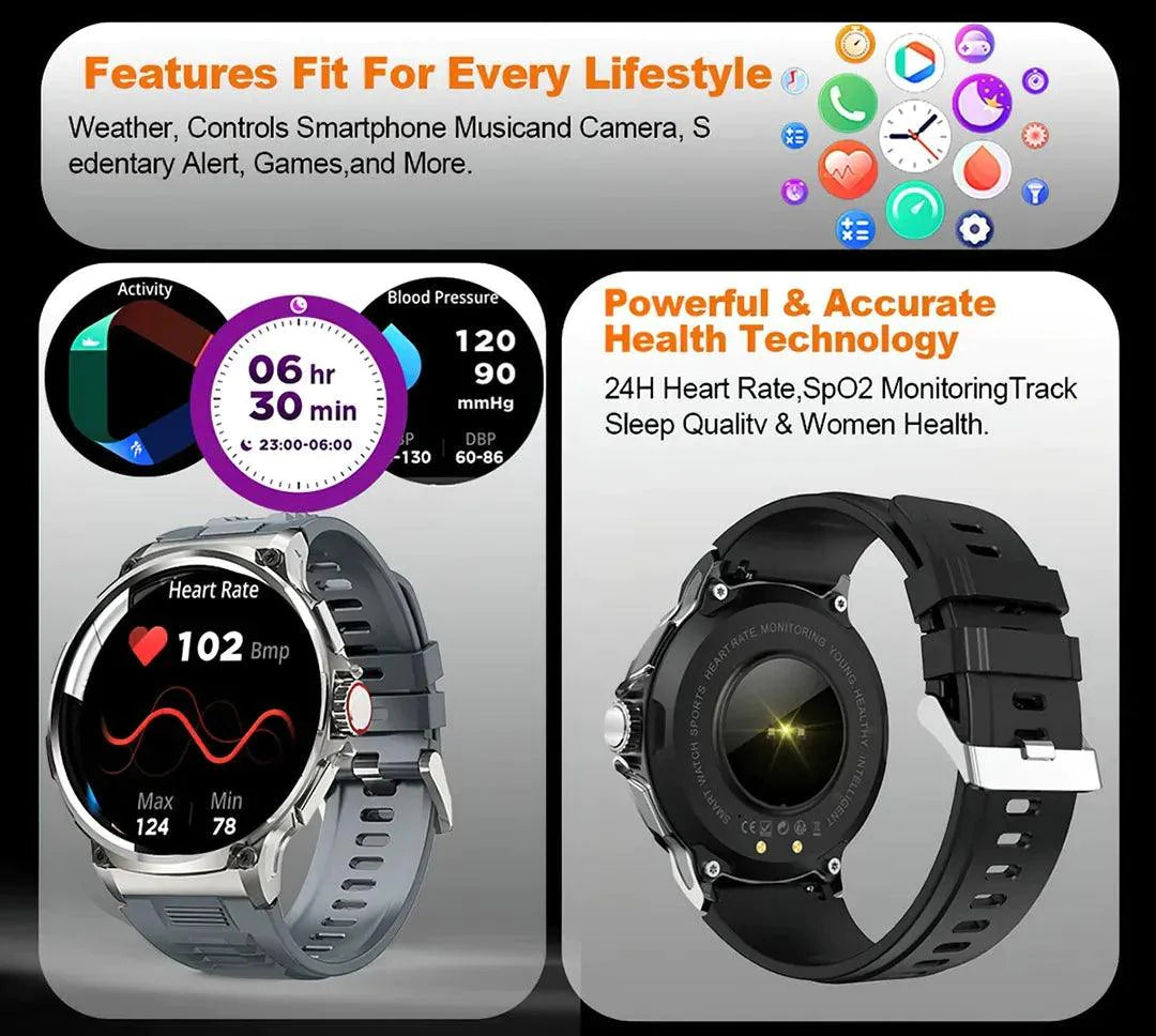 Smartwatch MSW207 with Sports Fitness Tracker and Heart Monitor