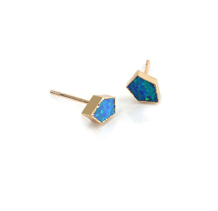 Mini Earrings Charm jewelry BS0337  Star Stud Earrings Fire Opal Stone