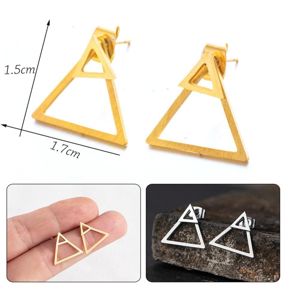 Mini Earrings Charm Jewelry Geometric Heartbeat  E021723BBB