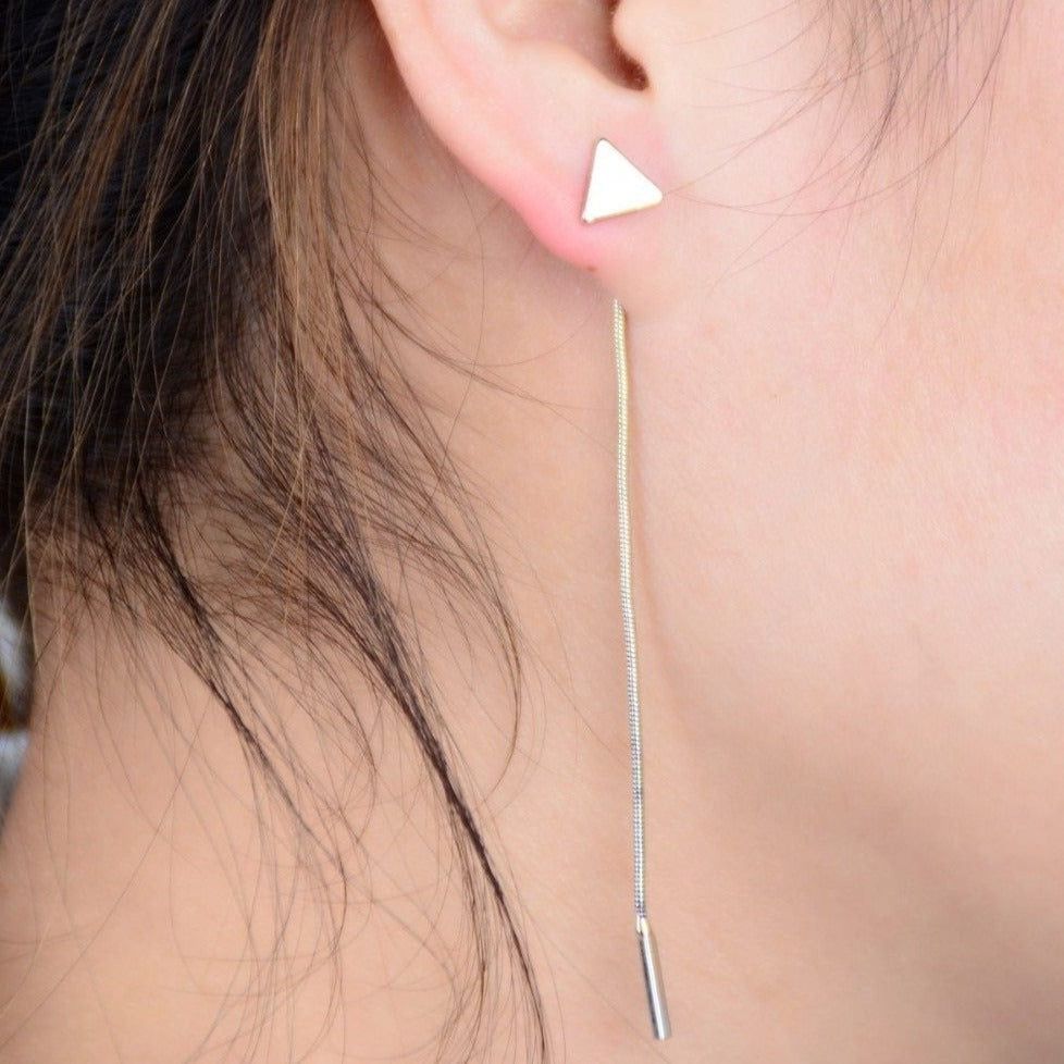 Mini Triangle Long Earring Charm Jewelry GN147