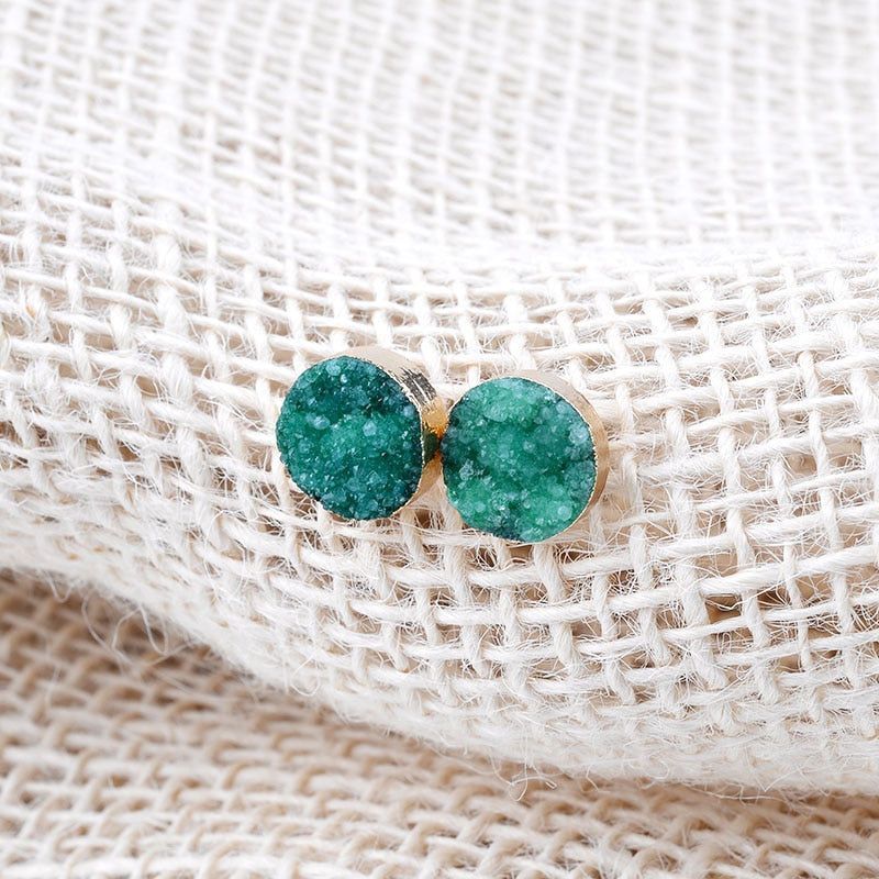 Nail Druzy Stone Mini Earrings Charm Jewelry BS0245