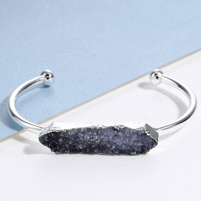 Natural Stone Bracelets Charm Jewelry BR004 Golden Bangles