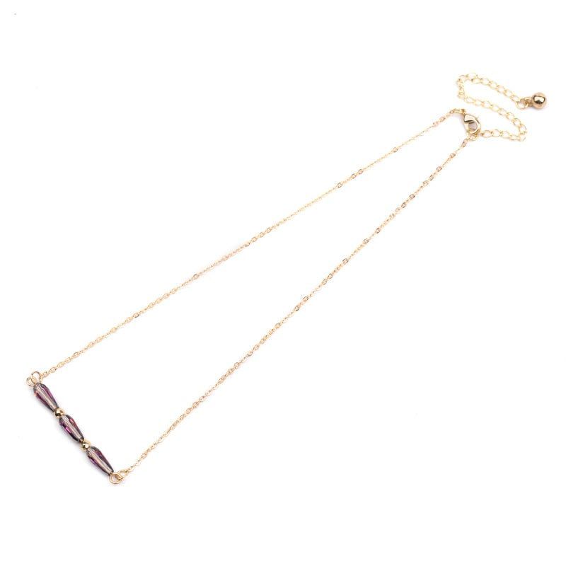 Necklaces Charm Jewelry BS0331 Geometric Crystal Adjustable Chain