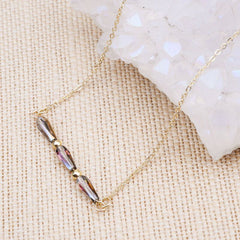 Necklaces Charm Jewelry BS0331 Geometric Crystal Adjustable Chain