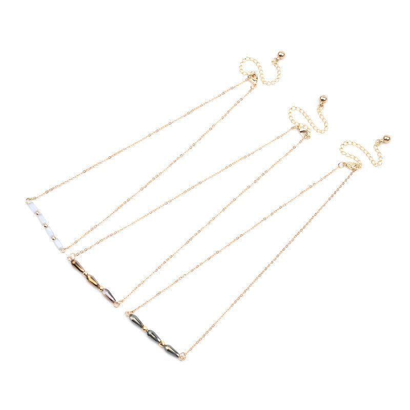 Necklaces Charm Jewelry BS0331 Geometric Crystal Adjustable Chain