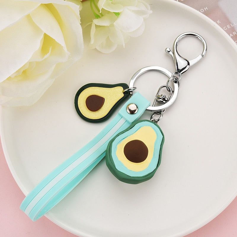 New Fruit Avocado Key Chain Student Bag Keychain Lady Bag Pendant Small Gifts Event Gift K2313