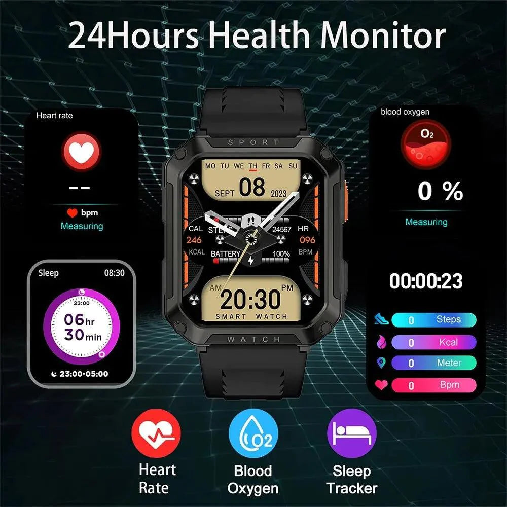 Outdoor Military Sport: T8 PRO  Smartwatch Wristwatch