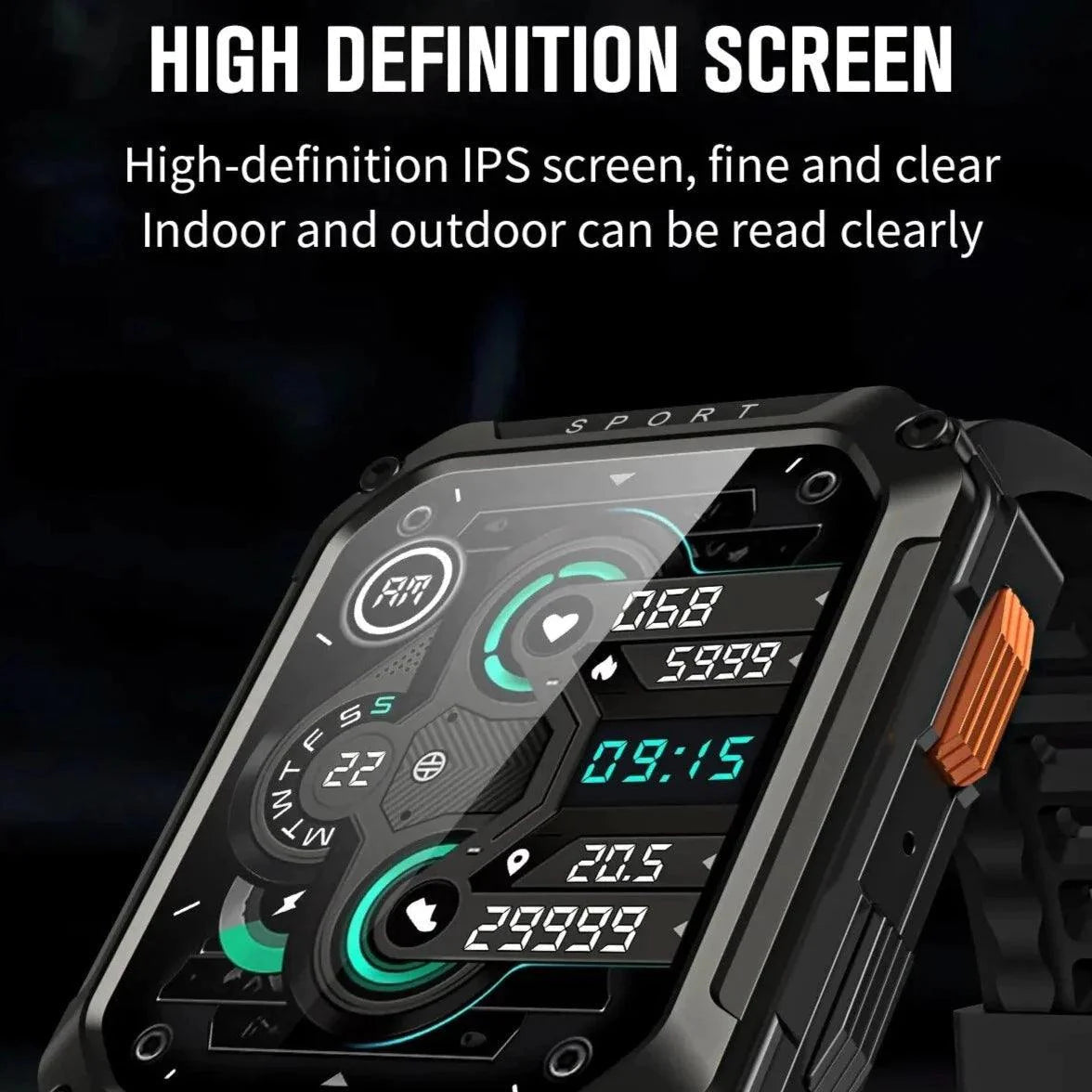 Outdoor Military Sport: T8 PRO  Smartwatch Wristwatch