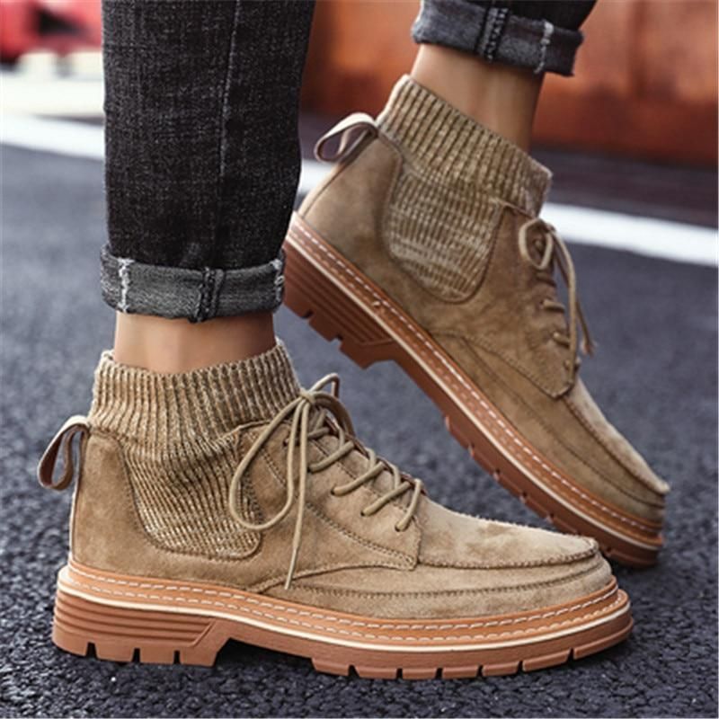 Outdoor Sneakers Ankle Boots Black  Casual Shoes