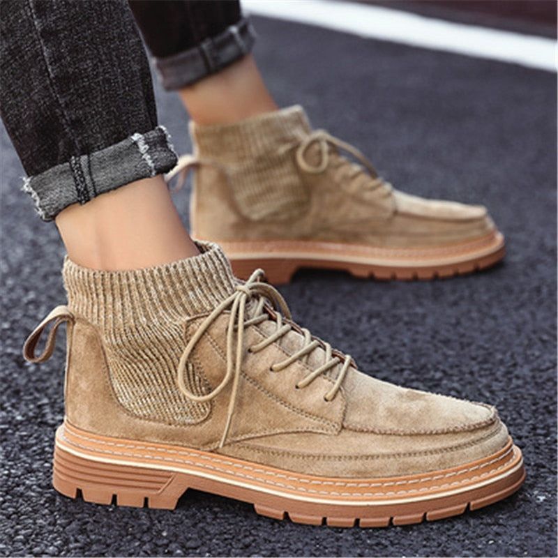 Outdoor Sneakers Ankle Boots Black  Casual Shoes