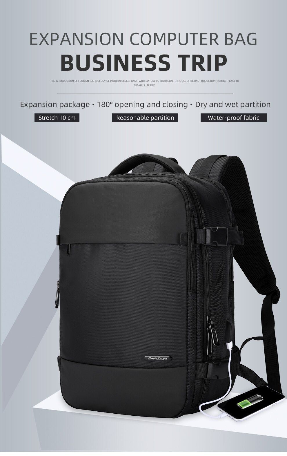 Oxford Polyester Black Cool Backpacks For  #MR9076