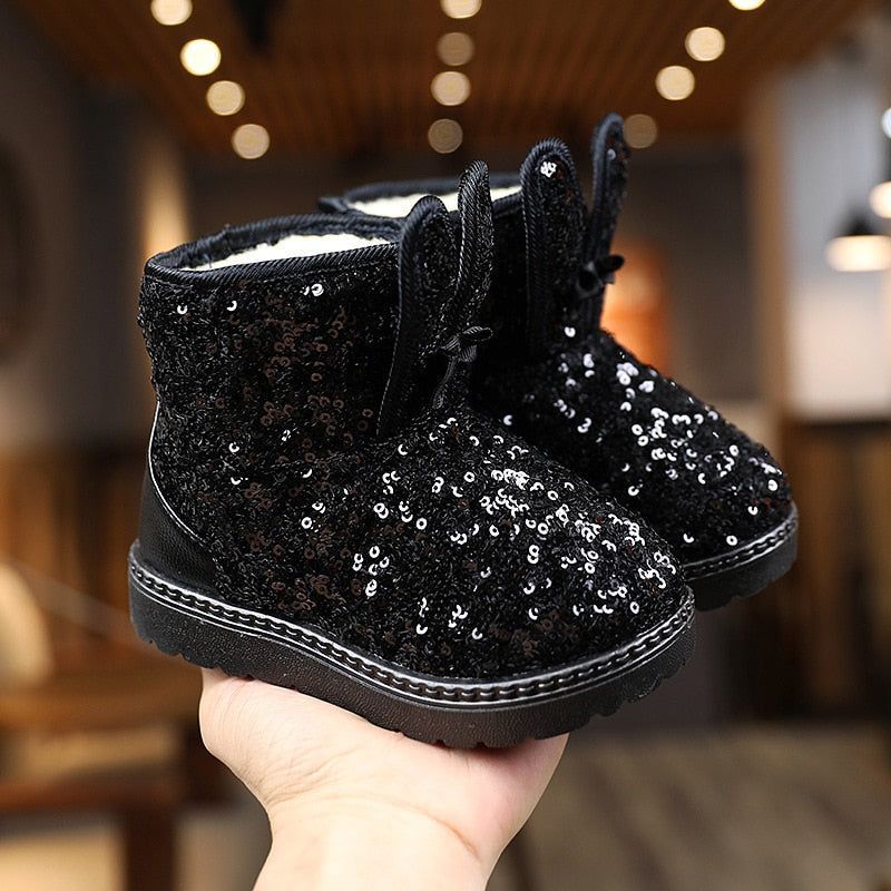 Princess Glitter Ankle Boots Children Girl Casual Shoes AS0112