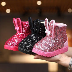 Princess Glitter Ankle Boots Children Girl Casual Shoes AS0112