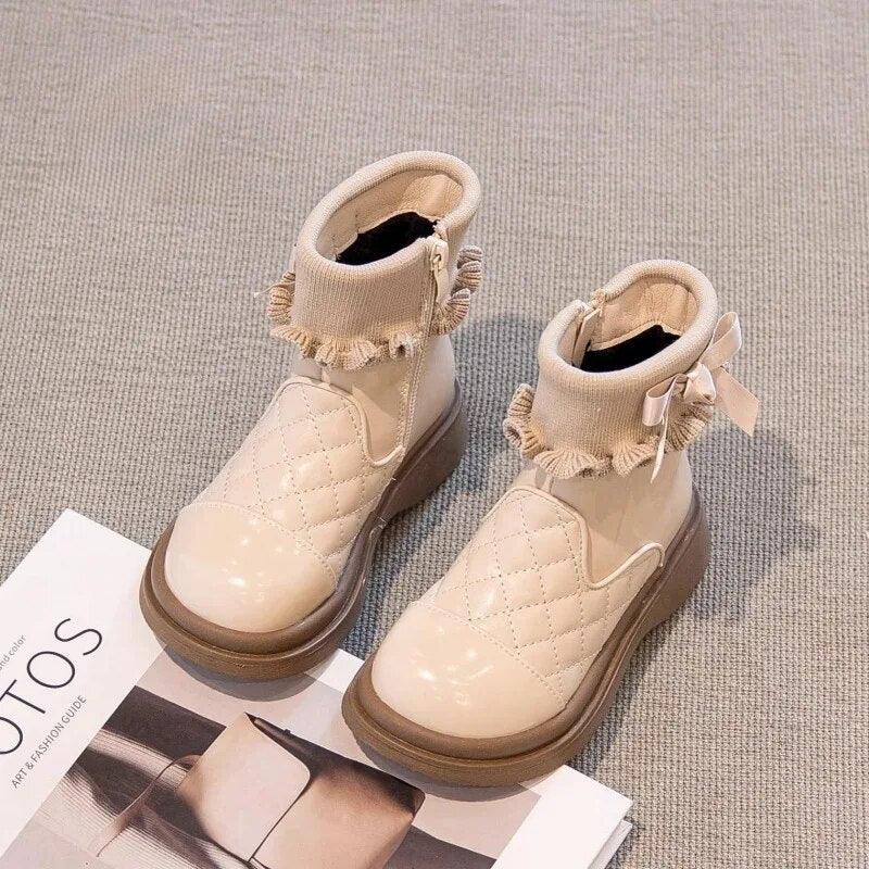 Ruffled Mid-calf Boots for Children Girls - G09151 Casual Shoes