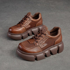 RV147 Mesh Leather Thin Walking Sneaker:  Casual Shoes