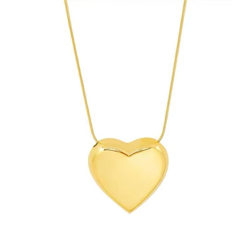 Simple Metal Heart Necklaces Charm Jewelry NCJSO3