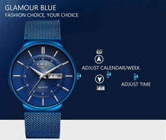 Simple Watches For  Waterproof 2021 Blue Quartz #9949