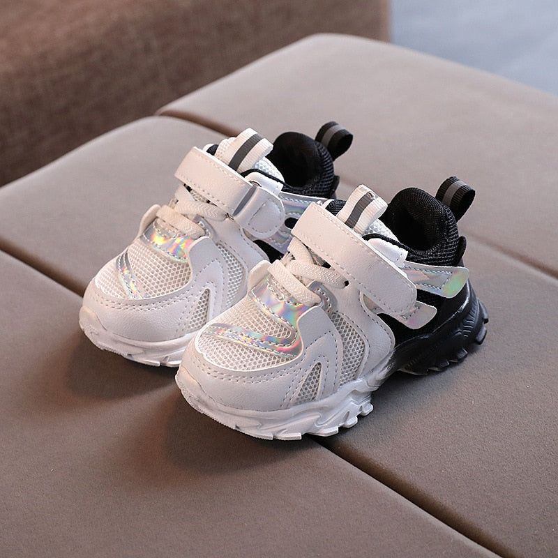 Sneakers White Breathable Mesh Toddler Girl Boy Unisex Casual Shoes POS0343