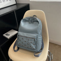 Soft Leather School Bags - Teenager Cool Backpack WV100