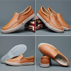 Solid Loafers Leather Soft Brown  Casual Shoes 0479