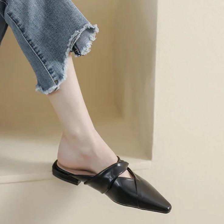 W608-1  Casual Flat Shoes: Outdoor Mule and Office Slipper