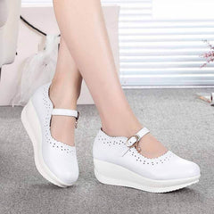 Wedge Leisure  Casual Shoes GRCL3751 Leather High Heels