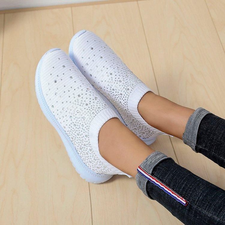 Casual Shoes Breathable Mesh Flat Bling Sneakers #06-LYD274