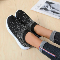 Casual Shoes Breathable Mesh Flat Bling Sneakers #06-LYD274