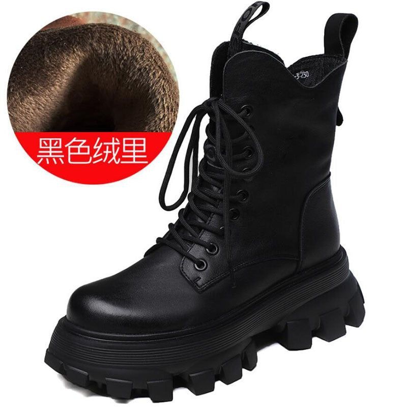 Casual Shoes Brown Leather Warm Comfortable Boots DJ5273