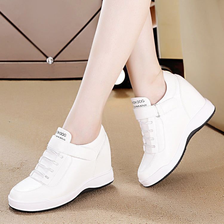 Casual Shoes DOS0444 Wedge Hidden Heels White Sneakers