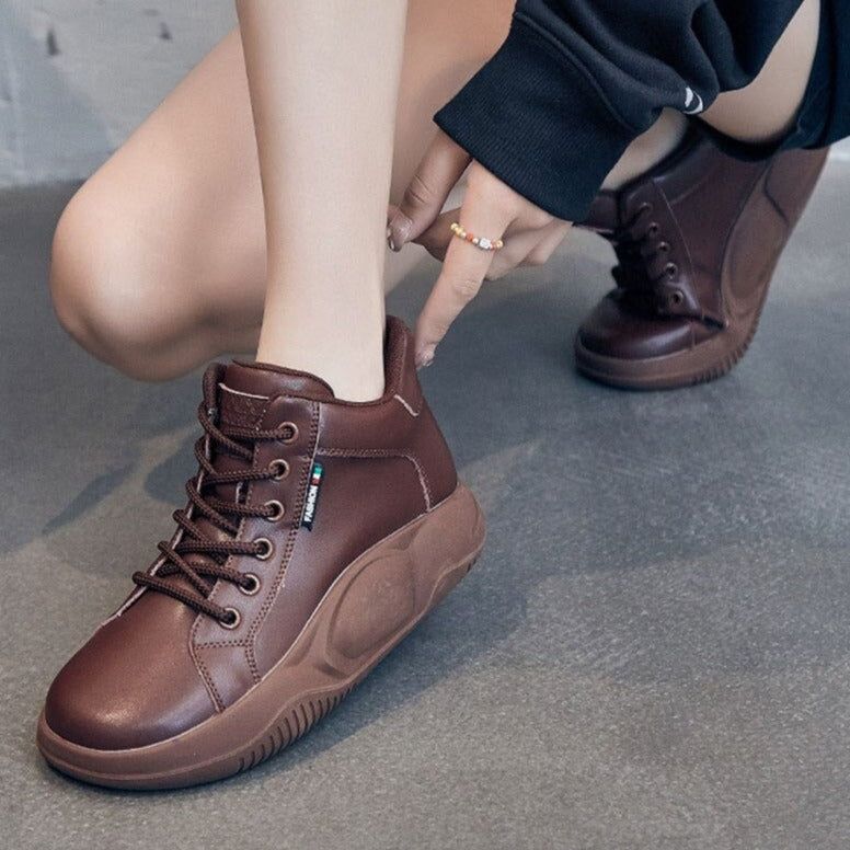 Casual Shoes GCST23 Genuine Leather Thick Ankle Boots