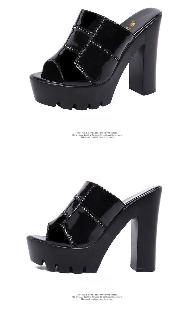 Casual Shoes Geometric Leather High Heels #9031