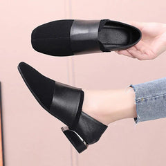 Casual Shoes GRCL0324 Black Leather Soft Pumps Flats