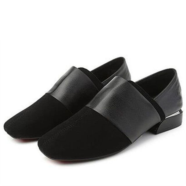 Casual Shoes GRCL0324 Black Leather Soft Pumps Flats