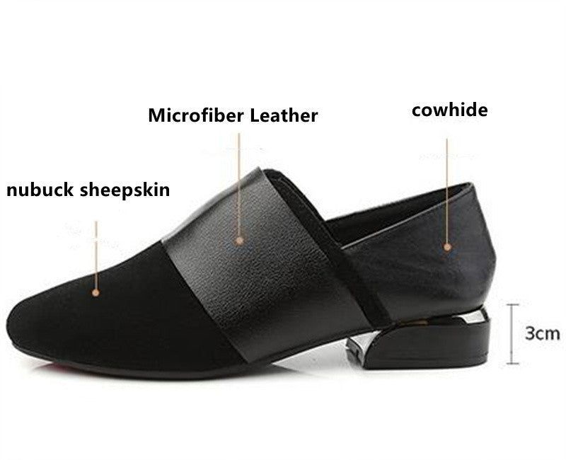 Casual Shoes GRCL0324 Black Leather Soft Pumps Flats