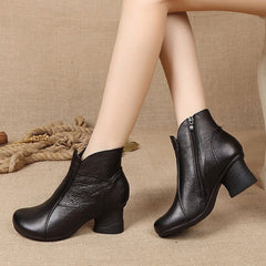 Casual Shoes GRCL08 Waterproof Leather Ankle Boots