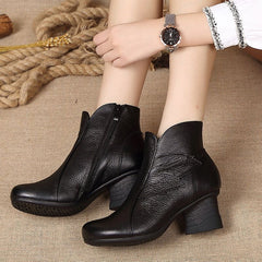 Casual Shoes GRCL08 Waterproof Leather Ankle Boots