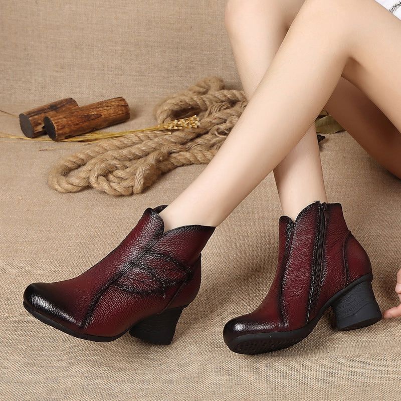 Casual Shoes GRCL08 Waterproof Leather Ankle Boots