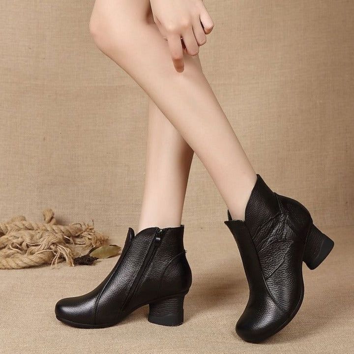 Casual Shoes GRCL08 Waterproof Leather Ankle Boots