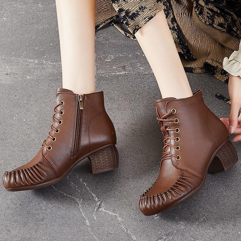 Casual Shoes Handmade Leather Ankle Boots 2093