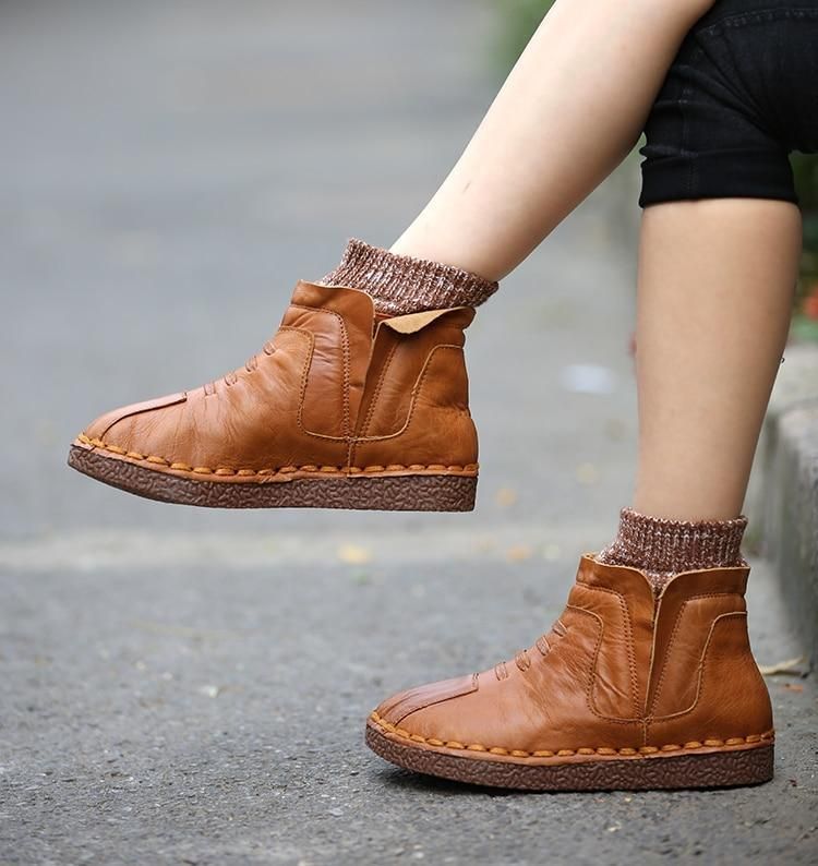 Casual Shoes Handmade Leather Ankle Boots #568-5