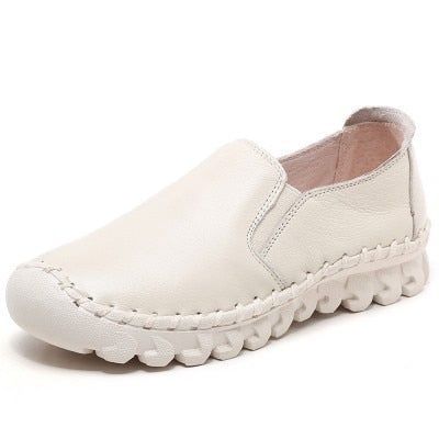 Casual Shoes Handmade Leather Soft Flat Loafers 823