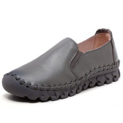 Casual Shoes Handmade Leather Soft Flat Loafers 823