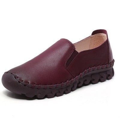 Casual Shoes Handmade Leather Soft Flat Loafers 823