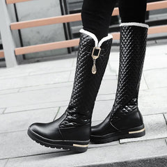 Casual Shoes Knee High Boots Leather  #Y496