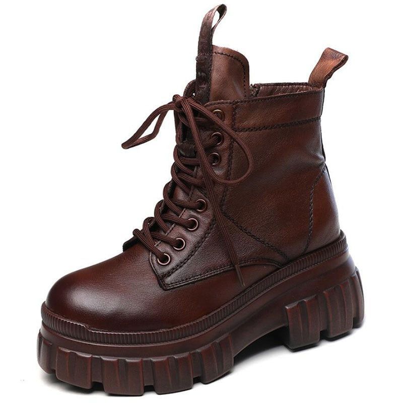 Casual Shoes Leather Brown Ankle Boots DJ1338