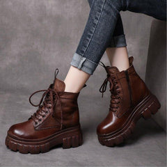 Casual Shoes Leather Brown Ankle Boots DJ1338