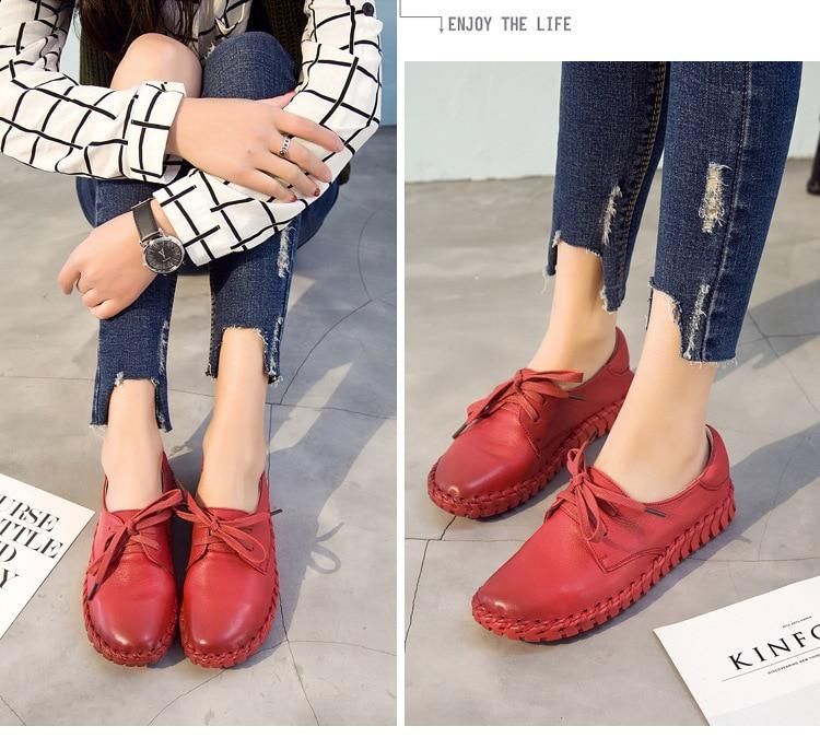 Casual Shoes Leather Flats Loafers Sneaker #ASN-1603