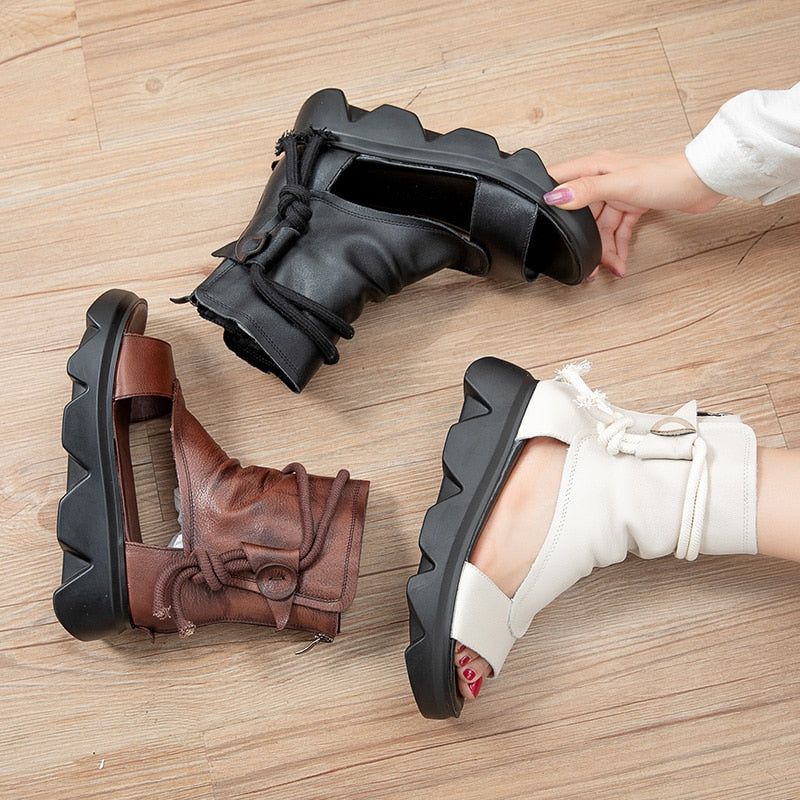 Casual Shoes Leather Handmade Ankle Boots S2212